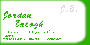 jordan balogh business card